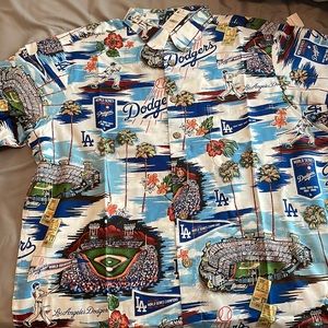 LA Dodgers Mens Hawaiian Shirt